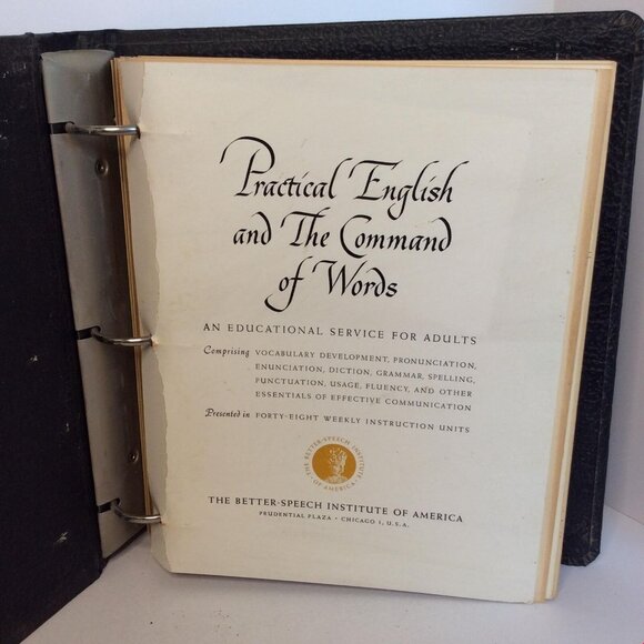 Vintage Text Book 1960 Practical English And Command of Words Adult Education - Picture 5 of 10